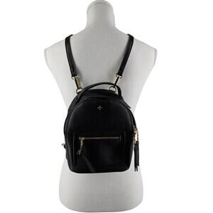 PETA & JAIN ZOE MINI BACKPACK – BLACK – VEGAN LEATHER – GOLD HARDWARE